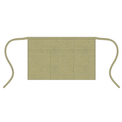 Waist Apron 19"x12" with pockets-Square corner -100% Natural Cotton Canvas