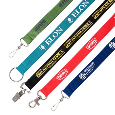 3/4" Flat Polyester Lanyard - 3 Day Rush