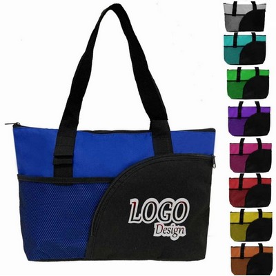 Oxford Zippered Tote Bag