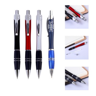 Silver Trim Plastic Grip Pens