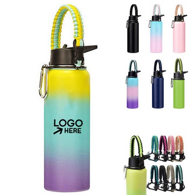 Double-Layer Stainless Steel Water Bottle With Carry Loop