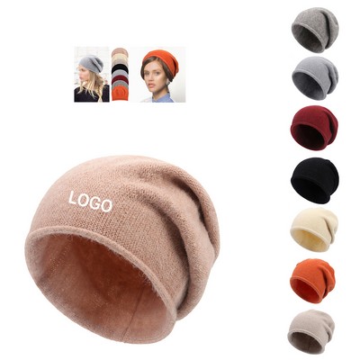 Women Cashmere Slouchy Knit Beanie