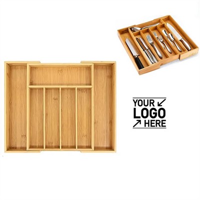 Wooden Expandable Silverware Divider Tray