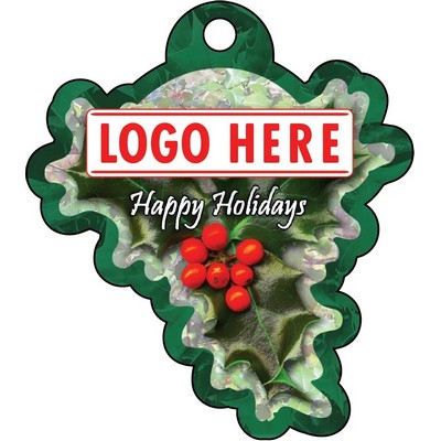 Full Color Acrylic Ornaments - Holly Bunch