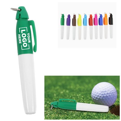 Golf Ball Alignment Tool and Marker Pen Set