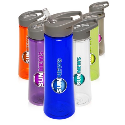 Plastic Sports Water Bottles with Drink Spout 22 oz