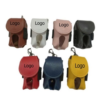 Portable Golf Tees PU Leather Hang On Waist Gift Golf Ball Pouch