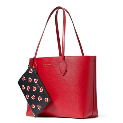 kate spade new york Bleecker Stencil Hearts Pop Printed Large Tote - Perfect Cherry