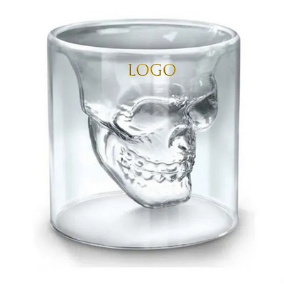 8oz double-layer Skull Glasses