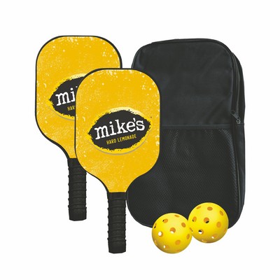 Wood Pickleball Set with Carry Bag