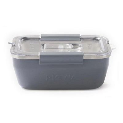 Rigwa Rex Travel Lunch Box, 7x4, Slate Gray