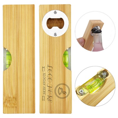 Multifunctional Wooden Spirit Level Bottle Opener