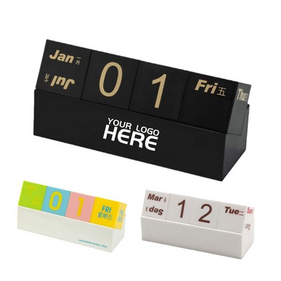 Wooden Desk Block Calendar