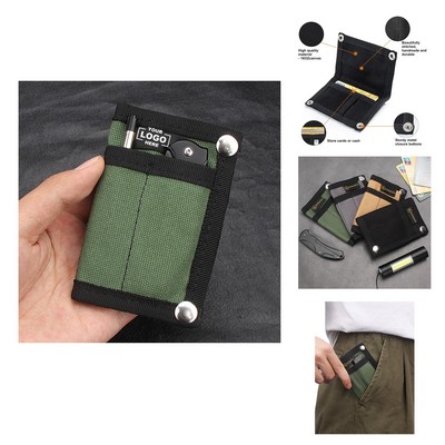 Tactical EDC Pouch Mini Pocket Wallet for Folding Knife Pen Flashlight Tools Custom Card Holder