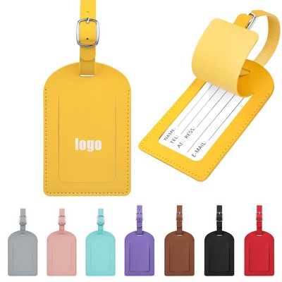 Luggage Tag Faux Leather for Suitcase Women Kids