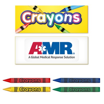 4 Pack of Crayons With Full Color Decal