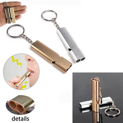 Dual-hole High-frequency Aluminum Whistle