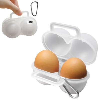 Versatile Portable Dual Egg Container Holder With Carabiner