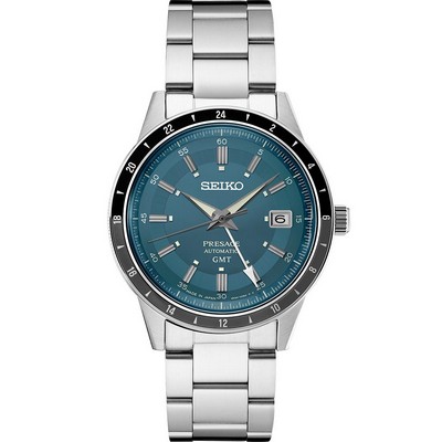 Seiko Watch Presage Style 60S Ss Automatic Gmt Blue Dial