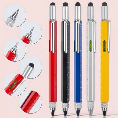 6 in 1 Multifunctional Tool Ballpoint Pen with Ruler