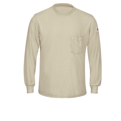 Bulwark Shirts - Men's Long-Sleeve Khaki Lightweight T-Shirt