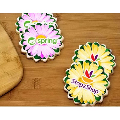 3.5" Daisy Shaped Logo Sugar Cookie