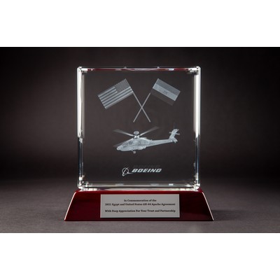 Square Crystal Award (6 1/4 x 6 1/4 x 2 3/4")