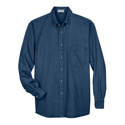 Lightweight Long Sleeve Men's Denim Shirt