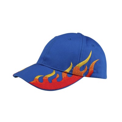 Structured Deluxe Cotton Twill Cap w/ Side Flame Embroidery