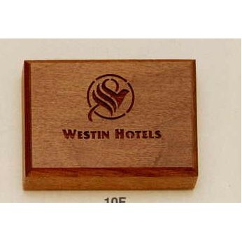 2-1/2"x3-1/2" Walnut Rectangular Paperweight (10f)