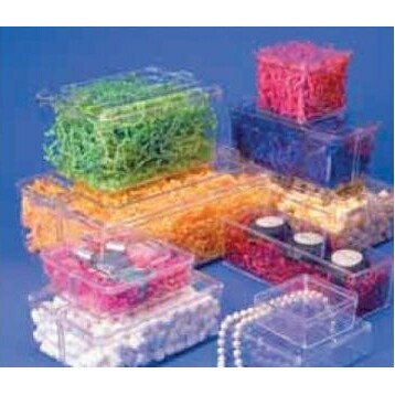 Standard Quality Rigid Square Clear Plastic Box (23/32"x23/32"x5/8")