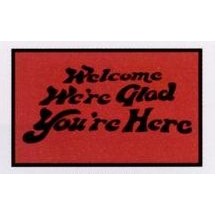 Olefin Standard Design Personalized Carpet (Welcome We're Glad You're Here) (4'x10')