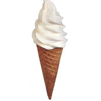 Ice Cream Cone Promotional Magnet w/ Strip Magnet (8 Square Inch)