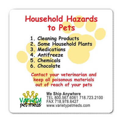 Health & Safety Hazards for Pets Magnet