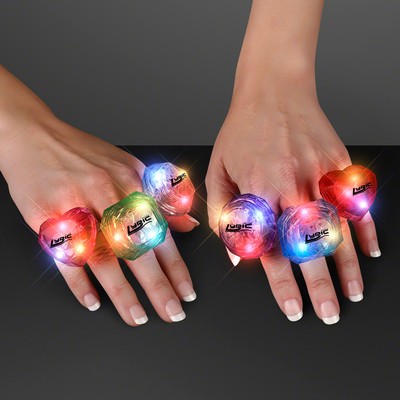 Assorted Light Up Huge Gem Rings - Domestic Imprint