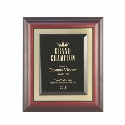 Framed Crystal Honor Plaque (11"x13")