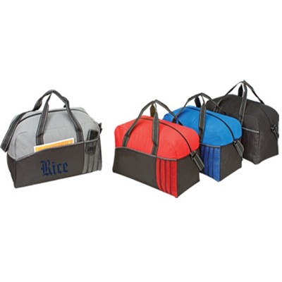 Duffel Bag with Mesh Pocket and Adjustable Shoulder Strap 600D Polyester (20"x11")