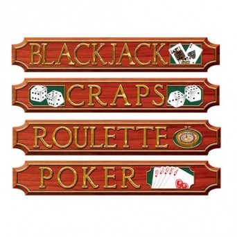 Casino Sign Cutouts (4"x24")