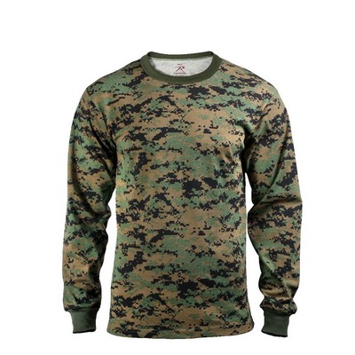 Woodland Digital Camouflage Long Sleeve T-Shirt (3XL)