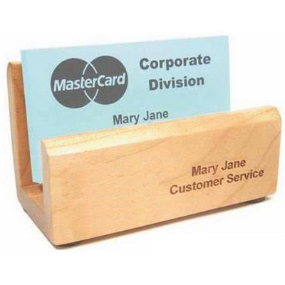 Maple Desk Business Card Holder