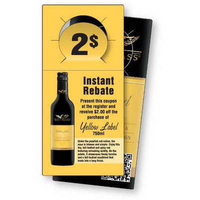 12pt Cardstock Bottle Neck Tag 2.5" x 5.25" 4 Color Process Both sides