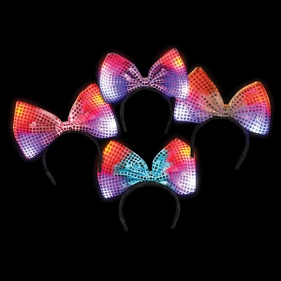 6" Flashing Bow Headband