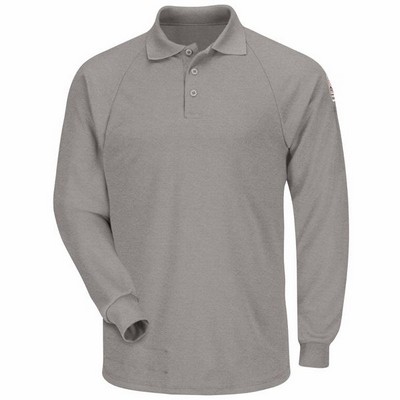 Bulwark™ Men's Long Sleeve Classic Polo Shirt - Gray