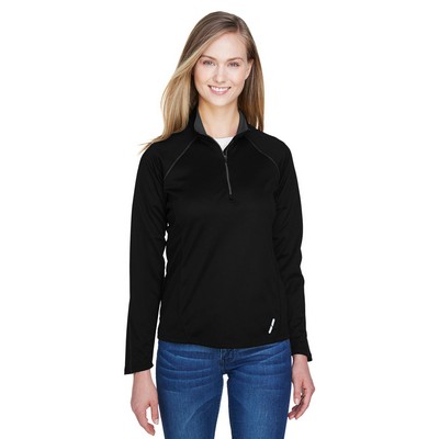 NORTH END Ladies' Radar Quarter-Zip Performance Long-Sleeve Top