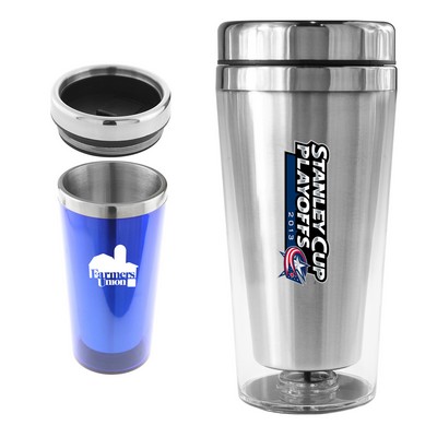 16 Oz. ValuePlus Double Wall 18/8 Stainless Steel Tumbler (Silver)