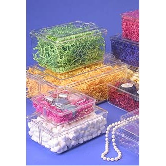 Premium Quality Rigid Square Clear Plastic Box (3 3/4"x3 3/4"x3 1/16")