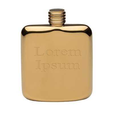 4 Oz. Gold Plated Sleekline Pocket Flask