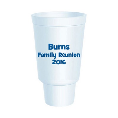 32 oz White Styrofoam Insulated Hot or Cold Foam Cup