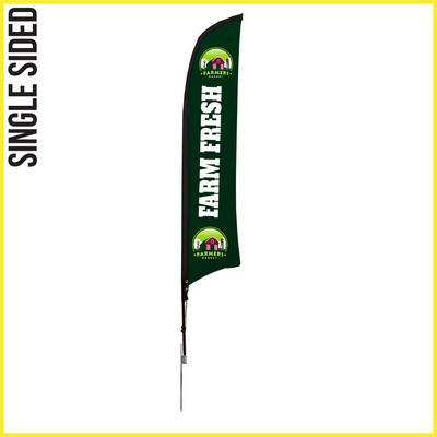 16.5' Shark Flag - Single Sided w/Spike Base (X-Large) - Made in the USA