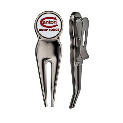 Zinc Alloy Divot Tool w/Magnetic Custom Ball Marker and Ergonomic Grip